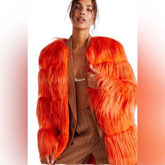 New Free People x Anna Sui Fab Faux Fur Coat - Picture 3 of 12